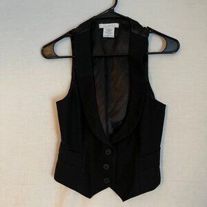 New Charlotte Russe Black V-Neck Vest Medium Sleeveless Casual Trendy Layering
